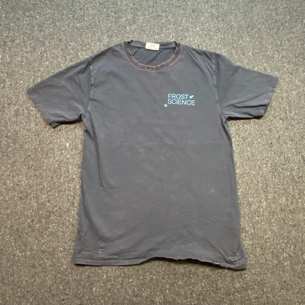 Techstyles Frost Science TShirt Sz S Mens Gray Skater Graphic Museum Doodles Tee